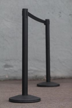 Black stanchions