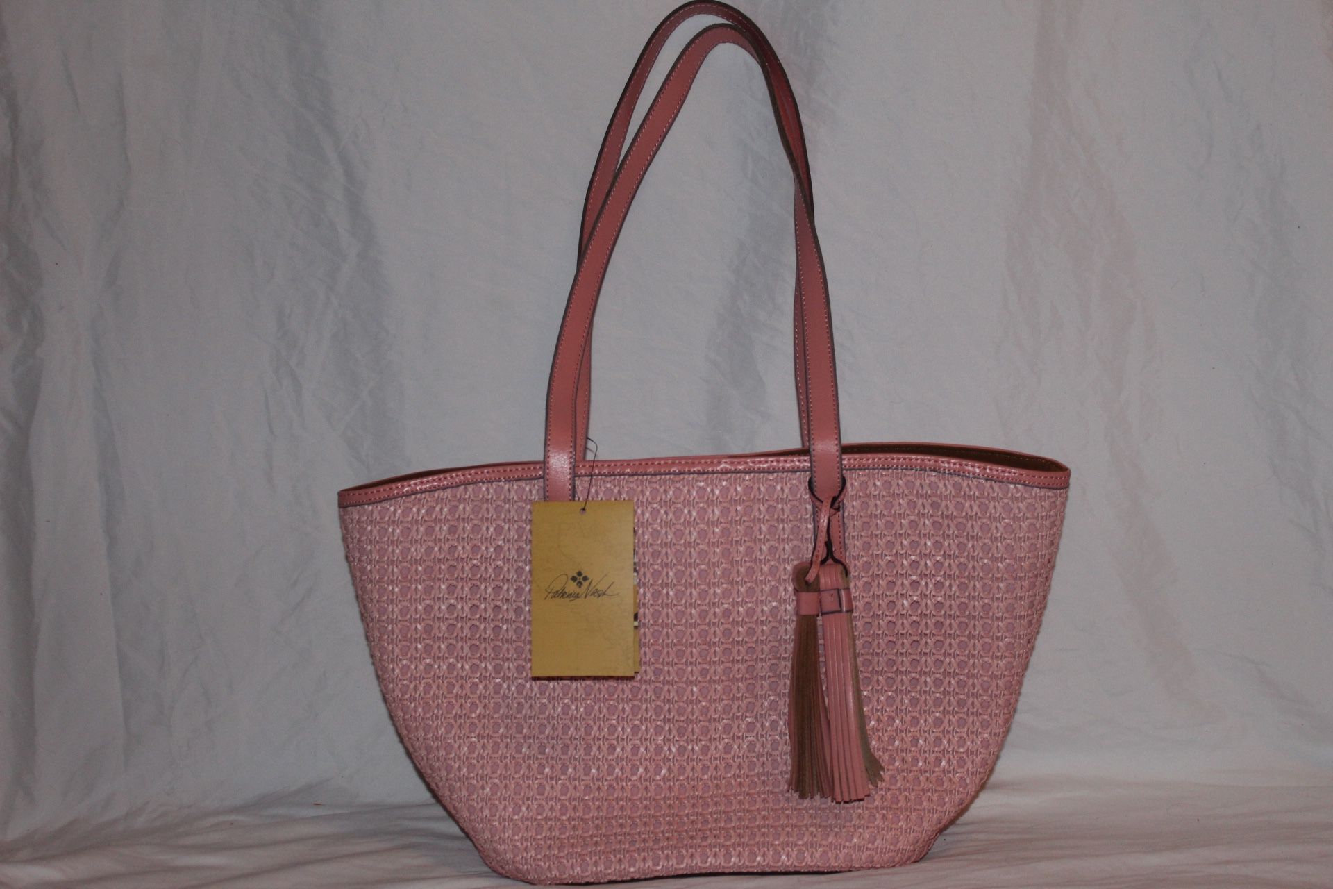 Patricia Nash pink looped woven tote