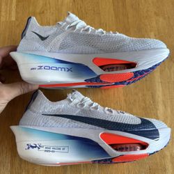 New Nike Air Zoom Alphafly Next% 3 Football Grey Blue Running Shoes Men’s 6.5 7.5 10 10.5, Women’s 7 8 9, Youth 5.5y 6.5y