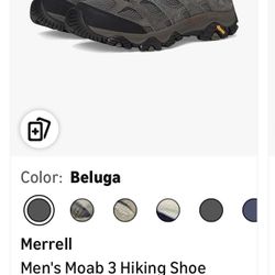 Merrell Men's Moab 3 Hiking Shoe SIZE 10.5