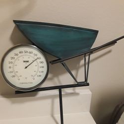 Wheelbarrow Temperature Decor In Spring Hill