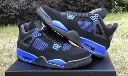 Nike air jordan 4 retro black deep royal