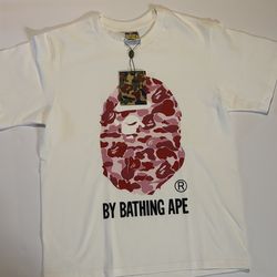 BAPE ABC By Bathing Tee White/Pink Size