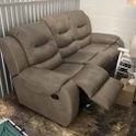 Reclining Grey Leather Couch 