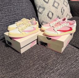 Travis Scott Retro 1 Low Sail Tropical Pink & Shy Pink