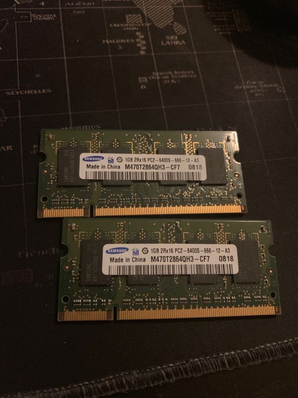 2 GB RAM memory sticks for laptop for Sale in Stockton, CA OfferUp