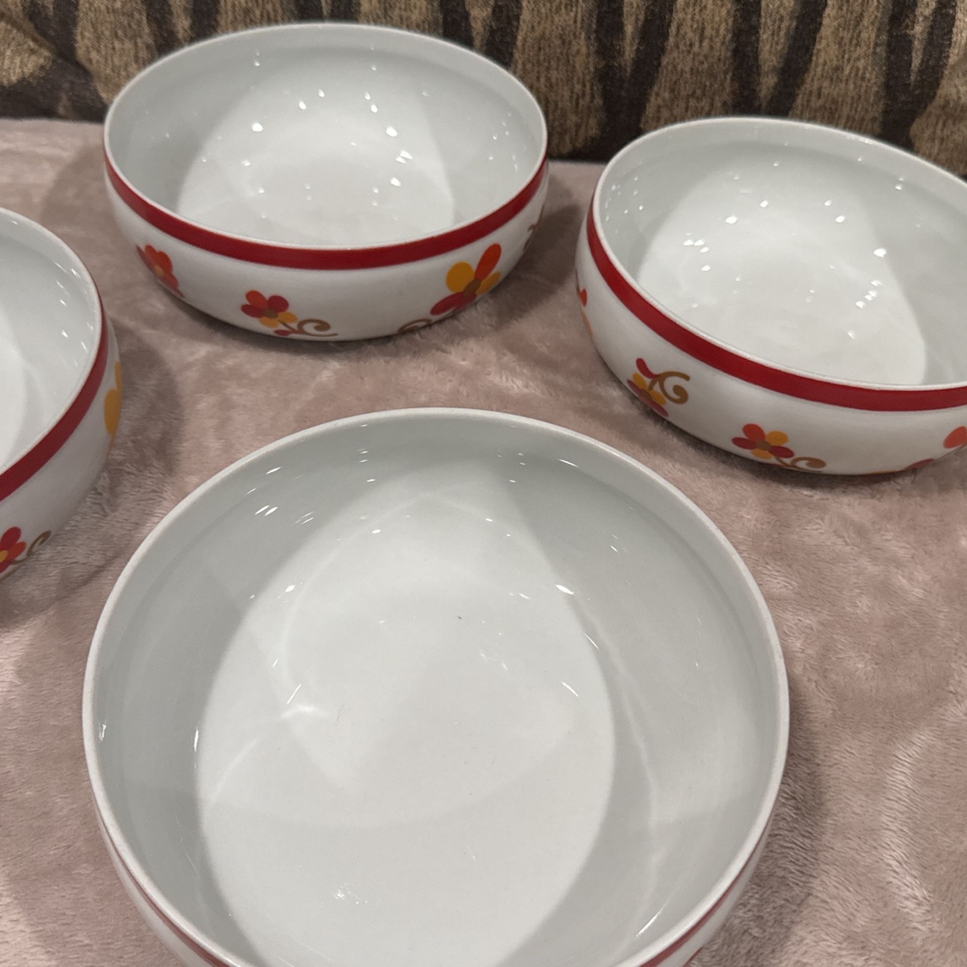 VTG Block Portugal PAPRIKA Vista Alegre Hearthstone Red Yellow Soup Cereal Bowls