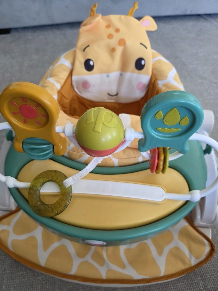 Fisher-Price Portable Baby Chair with Snack Tray and Toy Bar