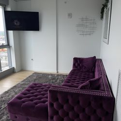 purple couch 