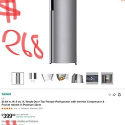 LG Refrigerator Single Door Top Freezer