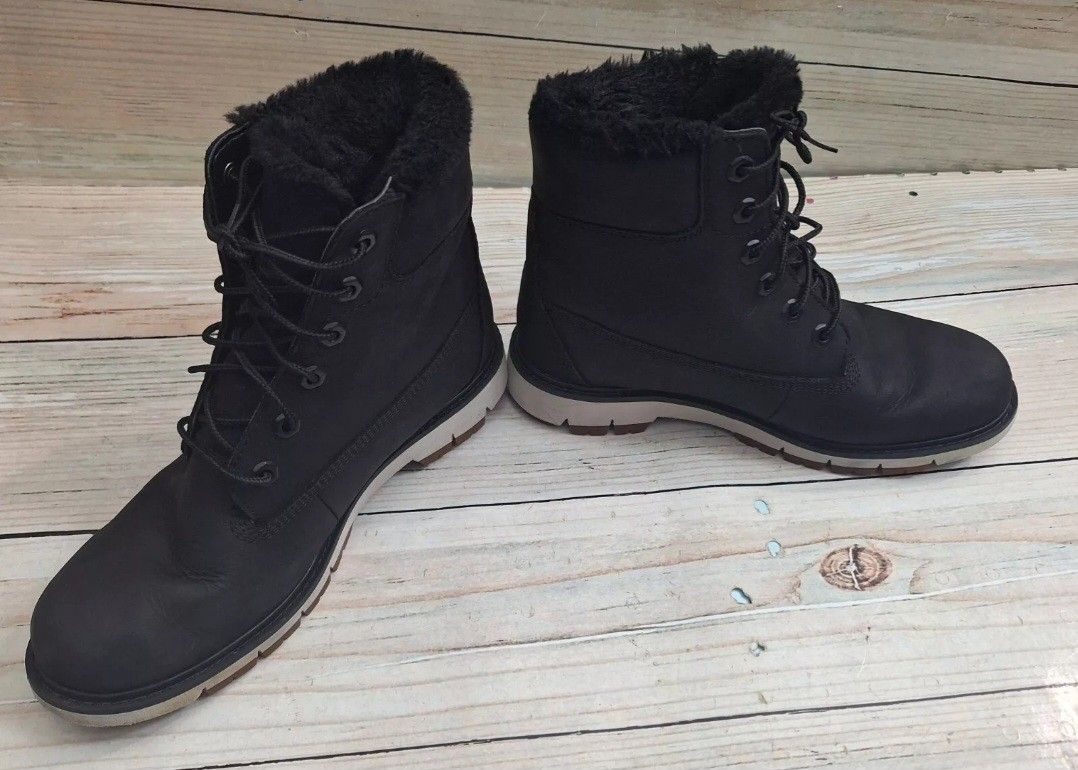 TIMBERLAND Lucia Way Waterproof Women's Black Boots Size 8.5