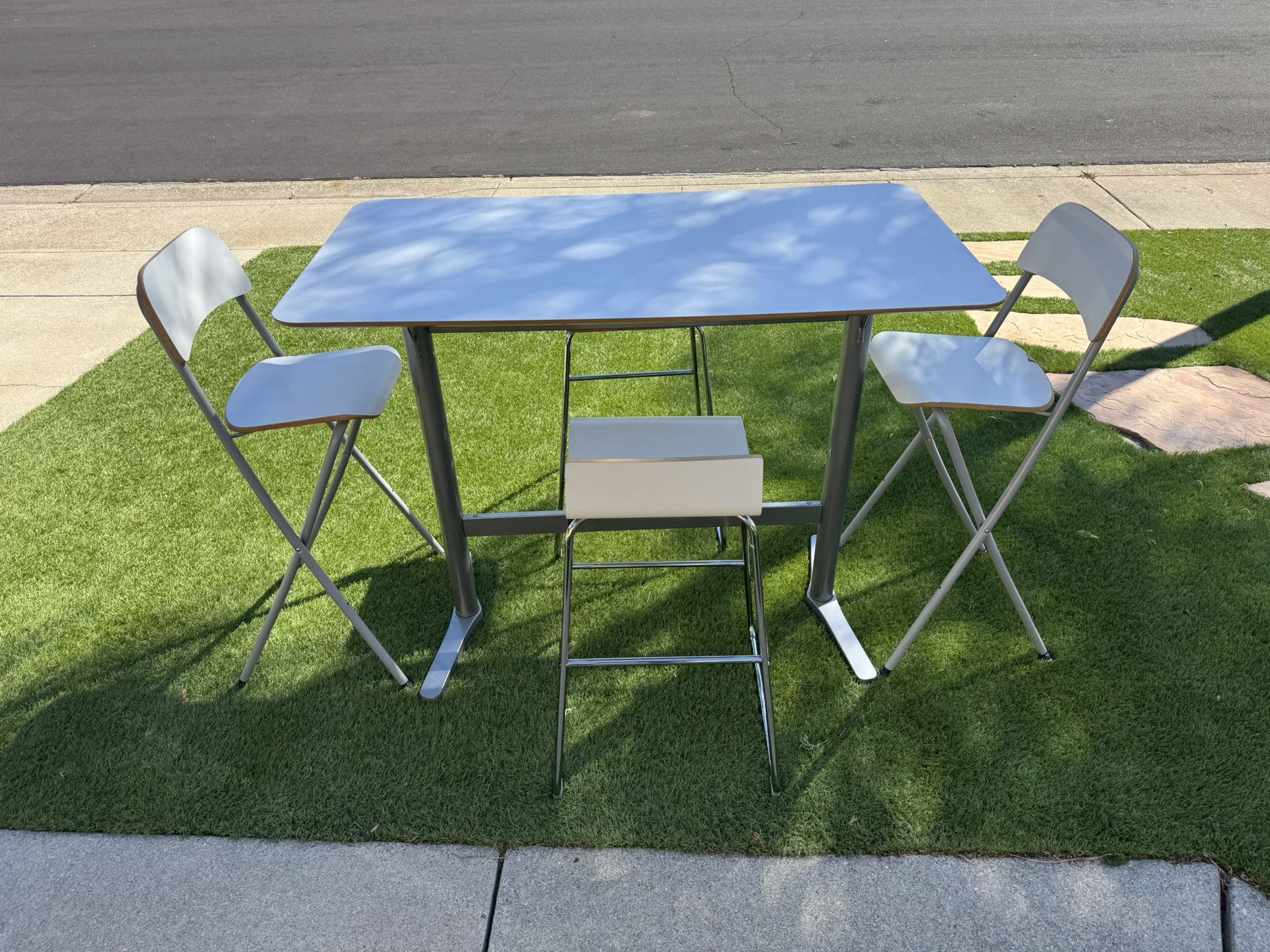 High Table With 4 Chairs