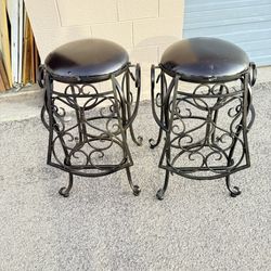 BEAUTIFUL ARTISTIC METAL COUNTER TALL CHAIRS-CONVERT TO STOOL🎁🎁