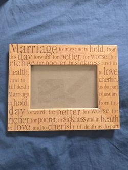 Wedding Vows Wood Picture Frame 3.5 x 3.5