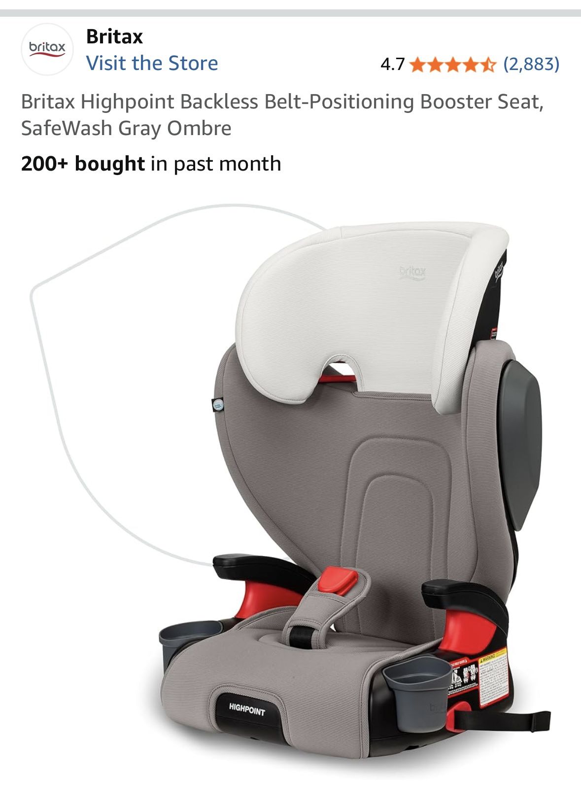 Britax Highpoint Backless Belt-Positioning Booster Seat