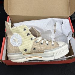 Converse Women's Chuck 70 Plus Colorblock Shoes Sneakers Oat Milk A03498C