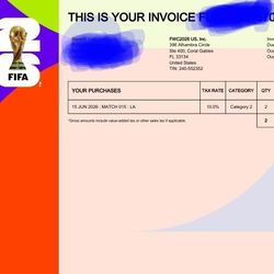 World Cup 2026 June 15 X 2 Tickets Category 2