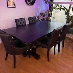 Manchester Dining Table Vintage Black (Table Only ) 
