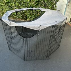 Metal Playpen With Zip Up Cover