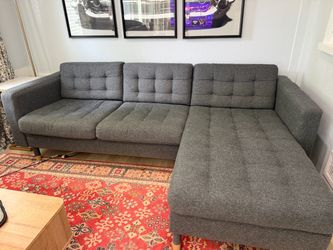 Grey IKEA Couch with Chaise