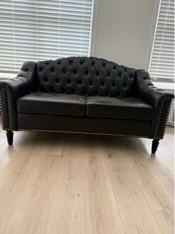 Leather seat sofa