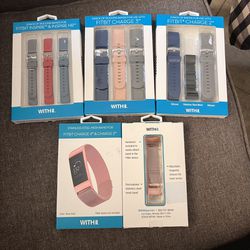 WITH it Silicone Bands for FITBIT Inspire/Inspire HR,  Charge  2/3 or Charge 3&4