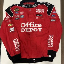 Size XXL 2000s Vintage Carl Edwards #99 NASCAR Button Up Jacket 