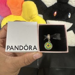 Pandora Jewelry | Pandora Brazilian Flag Flower Pendant Silver Charm | Color: Green/Yellow | Size: O