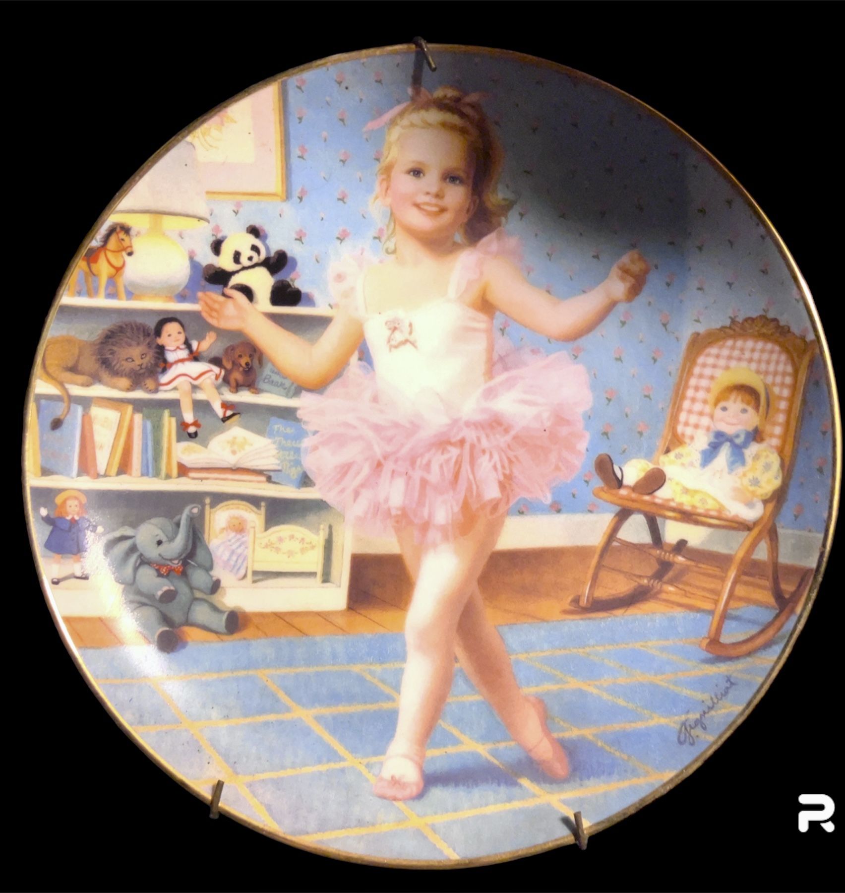 Vintage Tuesday's Child Wall Art Porcelain Little Ballerina Collector Plate Nursery Décor Child's Bedroom Décor Gallery Wall Plate