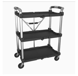 Olympia Tools 85-189 Pack N Roll Collapsible Service Cart, XL, 300LB Capacity, Black