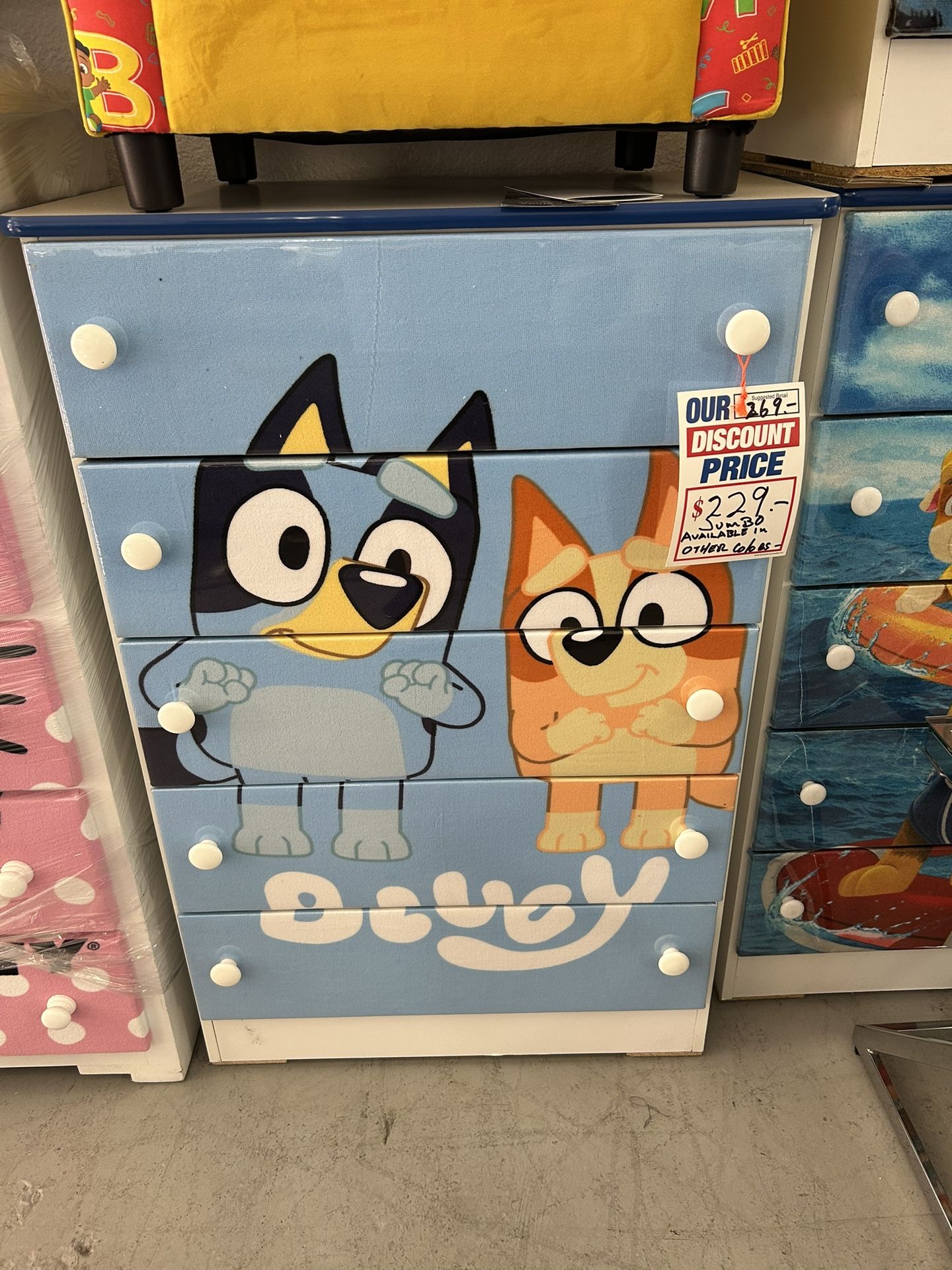 Cartoon Characters  5 Drawers Dressers 29 Wide X 16 Deep X 44 High 