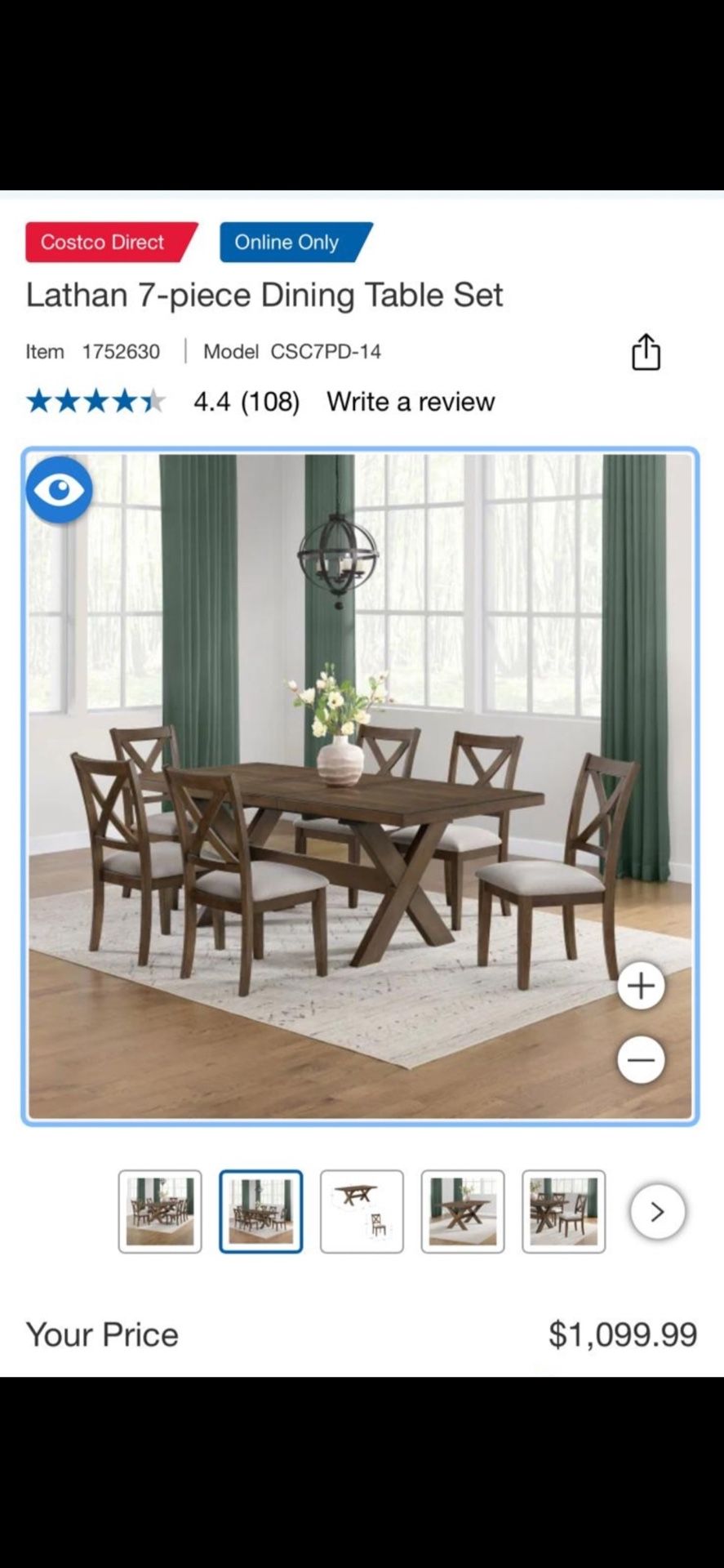 Lathan 7-piece Dining Table Set