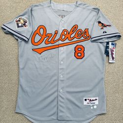 2001 Cal Ripken Jr Orioles Signed Authentic Jersey MLB Authenticated Hologram 48 XL