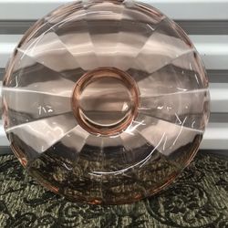 Vintage Depression Glass Pink Rolled Edge Console Bowl 