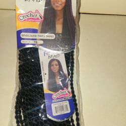 FreeTrees Braid  Shake N Go Freetress Braid Small Senegalese Twist 1B Pre-looped crochet