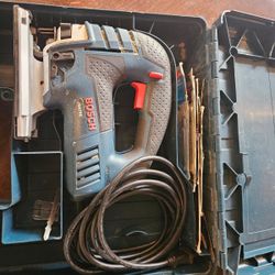 nearly new Bosch jigsaw, 1/2" Milwaukee heavy duty right angle drill, Senco nail gun