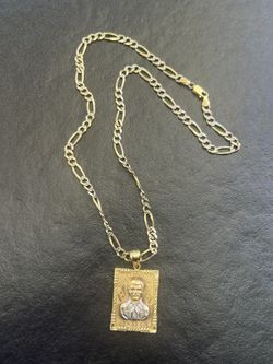 Figaro diamond cut chain with pendant