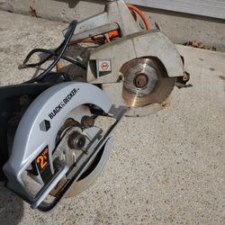 Two Black & Decker Circular Saws