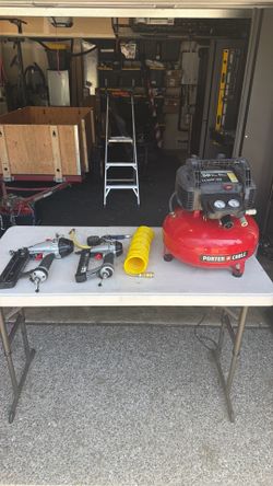 Air compressor with air tools