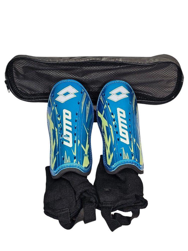 Lotto Forza Shin Guards Soccer Training Youth Size XL 5'3”x 5'9” Blue w/ Bag