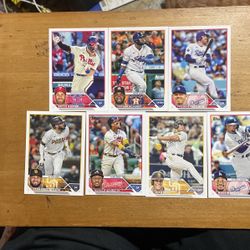 2023 TOPPS LOT OF 7 STAR PLAYERS 