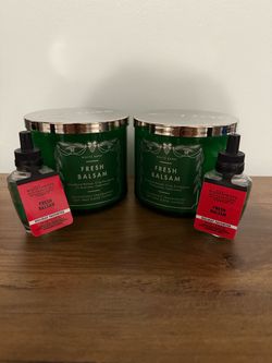 Bath & Body Works / White Barn Fresh Balsam Holiday Home Fragrance Bundle