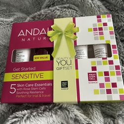 Andalou Natural Get Started Sensitive Skin Kit Brand New 