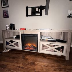 Tv stand/drawers with fireplace heater
