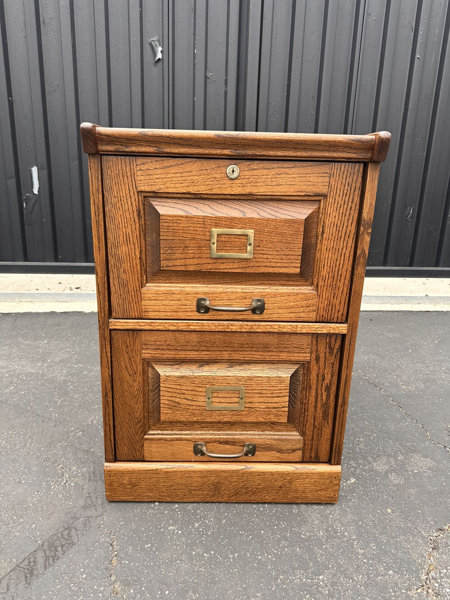 File Cabinet Oak with 2 Drawers