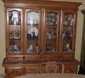 Maple China Hutch Antique
