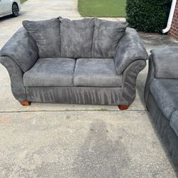 Gray 2 Piece Sofa Set