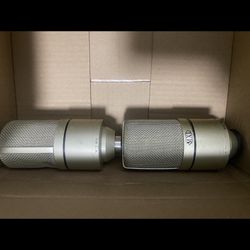3 Microphones Bundle, 2 MXL 990 condenser Microphones, 1 Sennheiser E815S Dynamic Microphone With Clip
