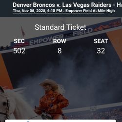 Broncos Vs Raiders Ticket