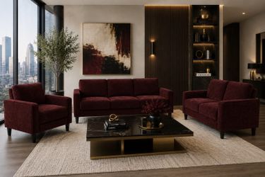 RED SOFA & LOVESEAT - VELVET 🛋️